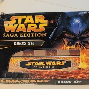 Star Wars Saga Edition Chess Set with Black and Gold Design